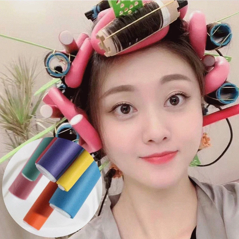 10pcs Heatless Curling Rod Magic Soft DIY Hair Curlers Lazy Sleeping Hair Curler Roller Wave Formers Woman Styling Tools