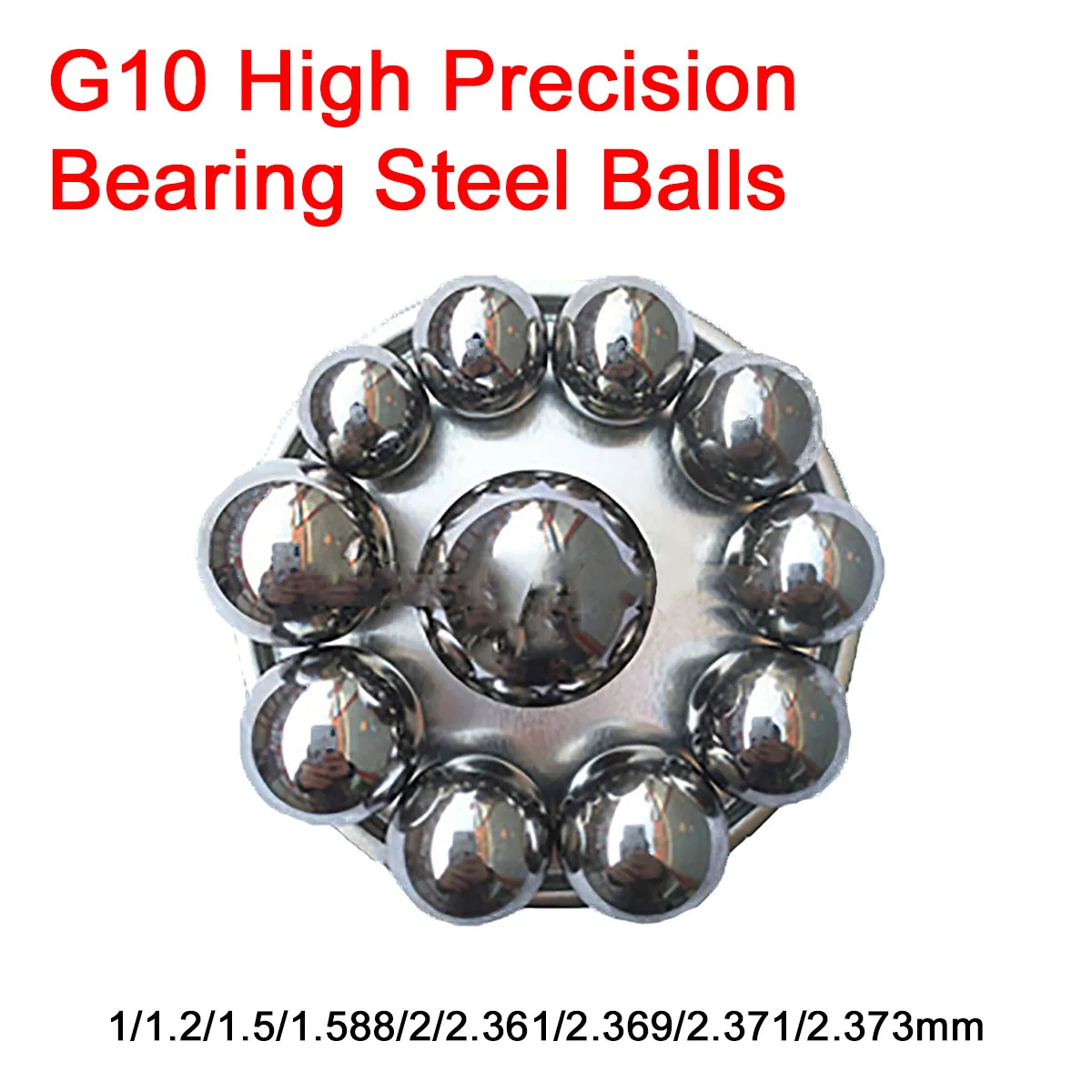 

100/500/1000Pcs G10 Grade High Precision Bearing Steel Balls 1/1.2/1.5/1.588/2/2.361/2.369/2.371/2.373mm Chrome Bearing Steel