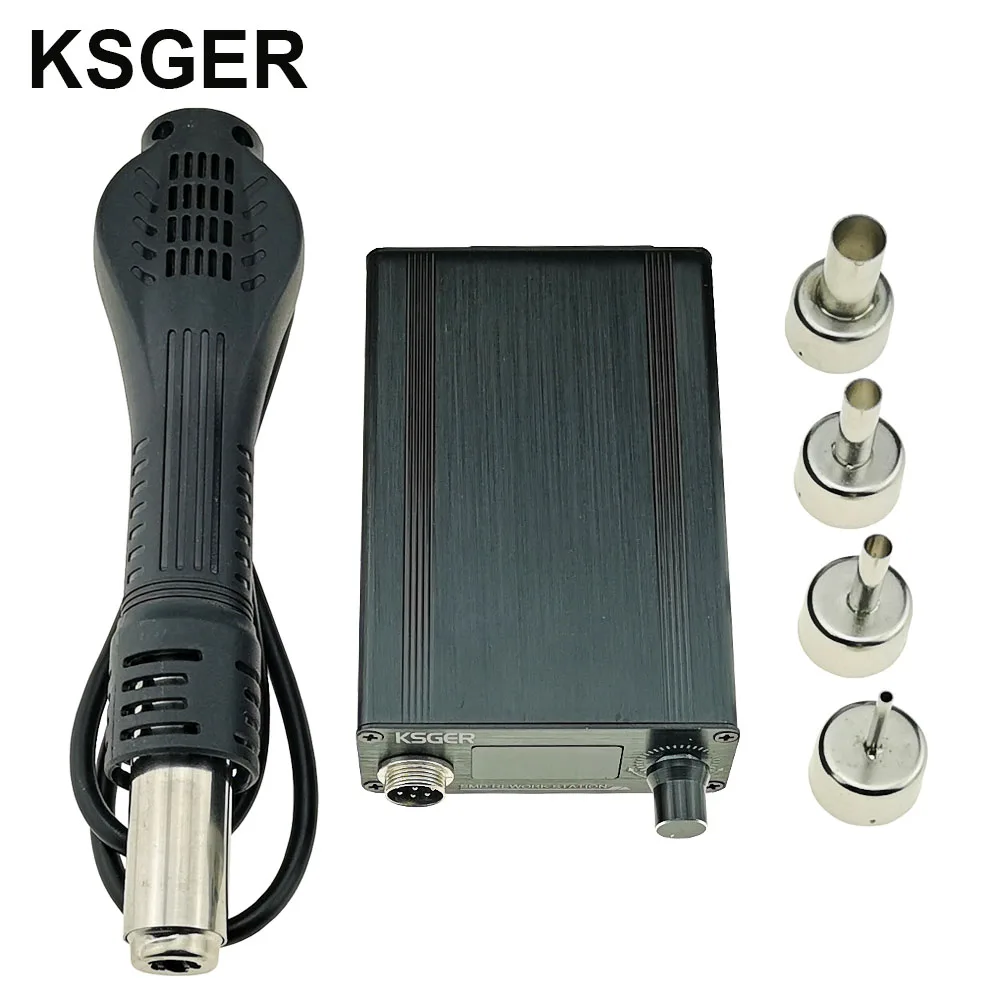 KSGER DIY Hot Air Gun Rework Station Solder Hot Air Fun Dryer Electronic OLED Nozzle Stand DIY Welding Tool Heating Element 700W
