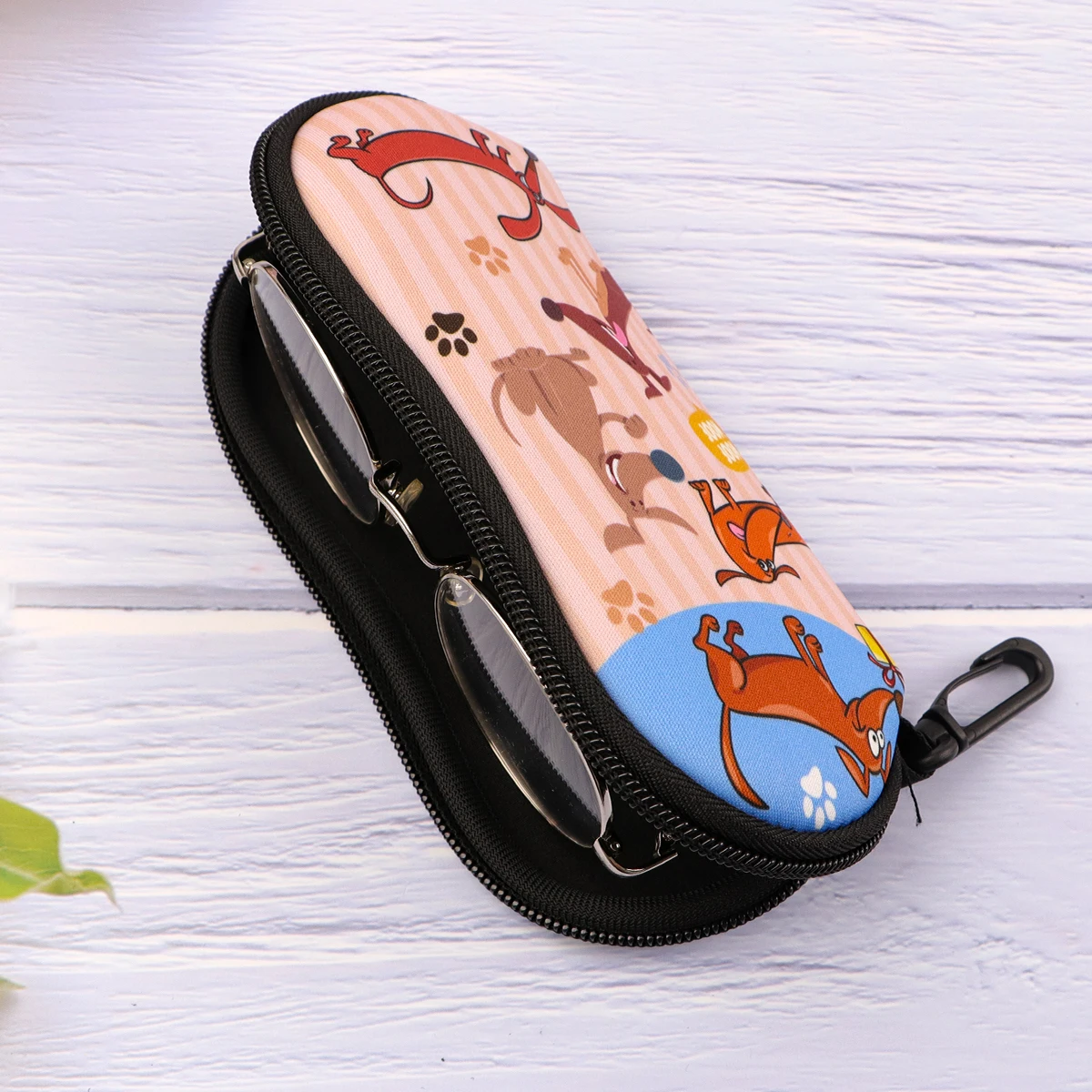Kawaii Schwarze Katze Gläser Aufbewahrungsbox Frauen Männer Sonnenbrille Leseschutz Abdeckung Cartoon Hund Reise Tragbare Brillenetui – Detail 8