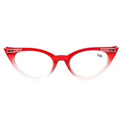 Luxurious Cat Eye Fashion Reading Glasses with Harmful Light Blocking Technology - +400 (C2)