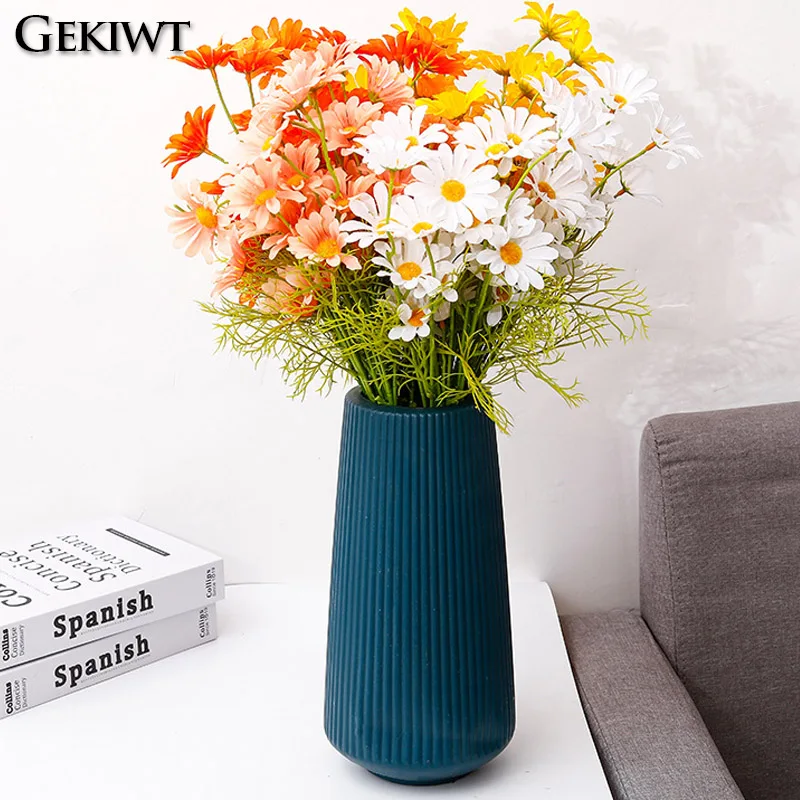 Elegant Nordic Flower Vase Durable Large Minimalist Flower Arrangement Container Flower Decoration Imitation Glaze Vase Weddings 3