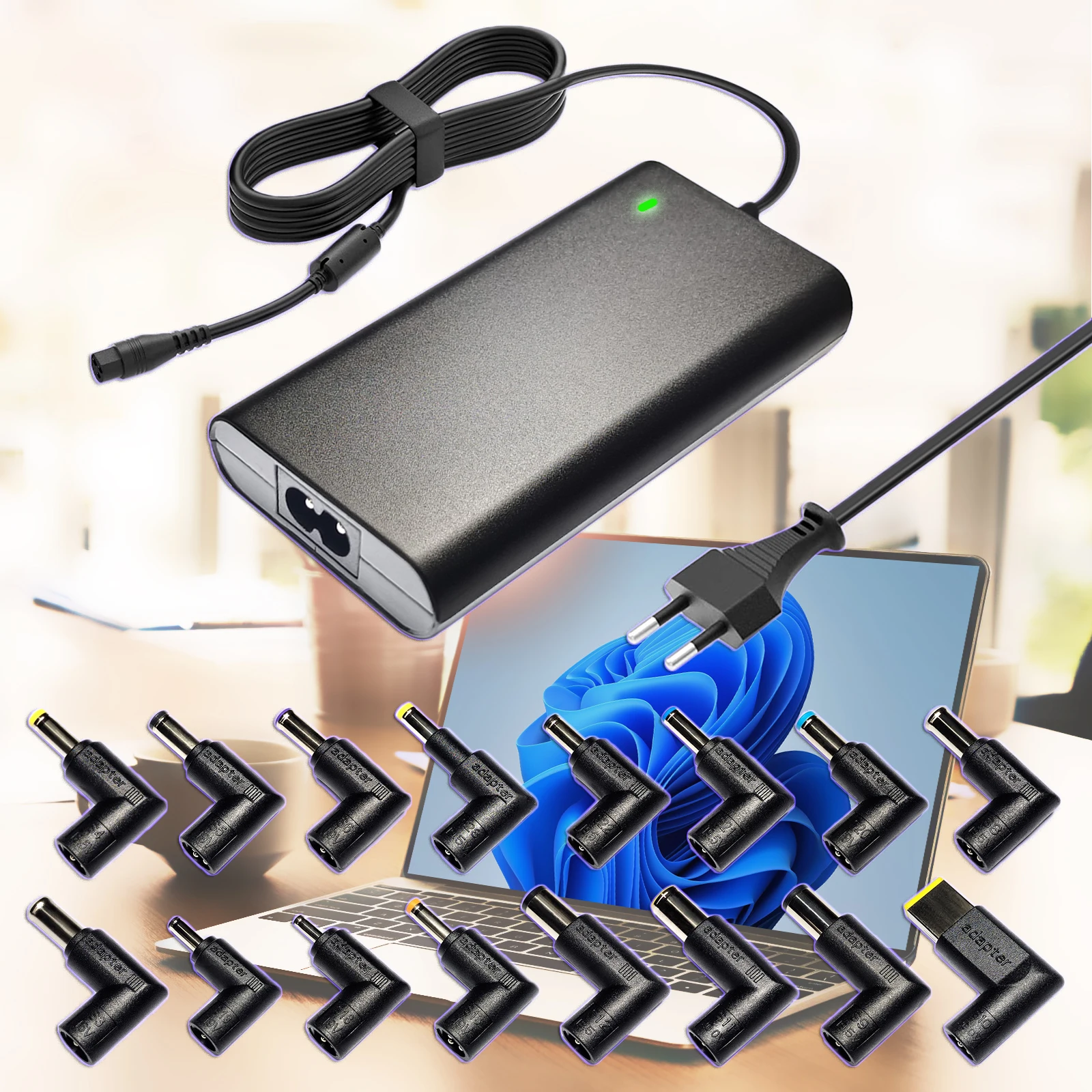 Universal 65W Laptop Charger Power Adapter with Multiple Voltage Options