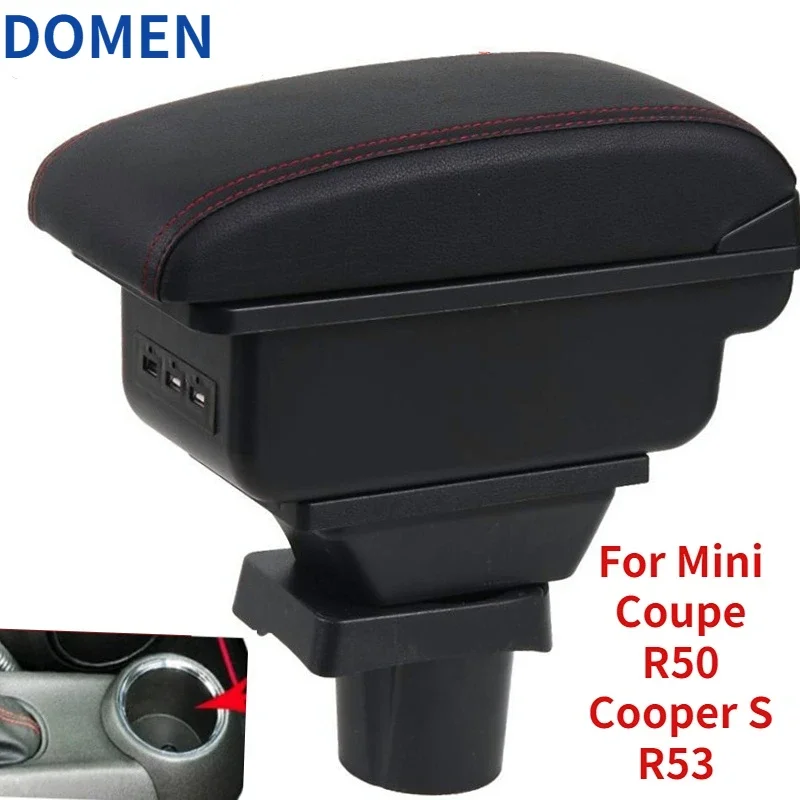 

For Mini Coupe R50 Cooper S R53 armrest box for MINI Cooper R50 R52 R53 R56 R57 R58 Car Armrest interior storage box Retrofit
