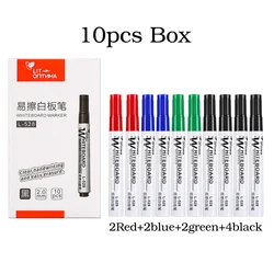 Vibrant Whiteboard Marker Set - Assorted Colors, Fine 2.0mm Nib, High - Volume Ink, Ideal (10pcs box)