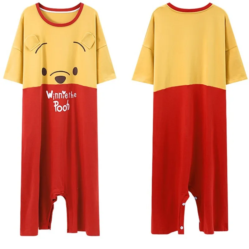 Women's Pajamas Onesies Summer Fashion Bodysuit Cotton Cute Cartoon Nightdress Girl Party Wearing Pajamas Set