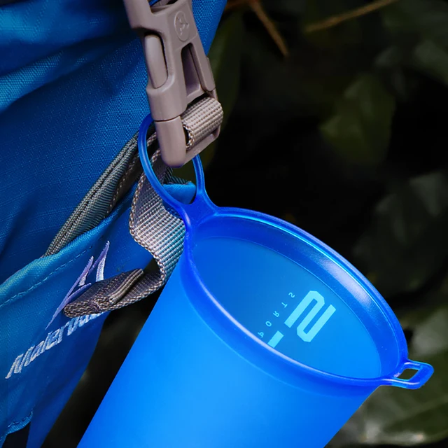 1pc 200ml Foldable Sports Water Cup Marathon Running Folding Soft Lightweight Leak Proof Easy Carry Hydration Bottle for Outdoor 6