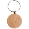 Blank Round Wooden Key Chain, DIY Wood Keychains, Can Engrave, Gifts, 100Pcs 6