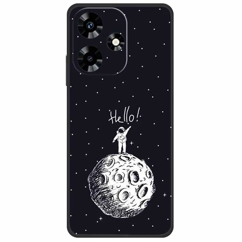 Silicone Wolf Lion TPU Soft Phone Case - Black