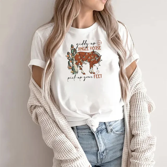 Cowboy Christmas Crew Neck Shirt Giddy Up Jingle Horse Pick Up Your Feet Howdy Country Christmas.jpg