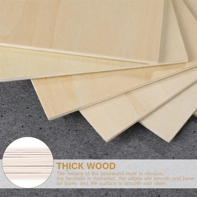 10Pcs Unfinished Wood Basswood Sheets Thin Plywood Board for Mini House  Crafts DIY Project Miniature Aircraft Making Plane Model - AliExpress