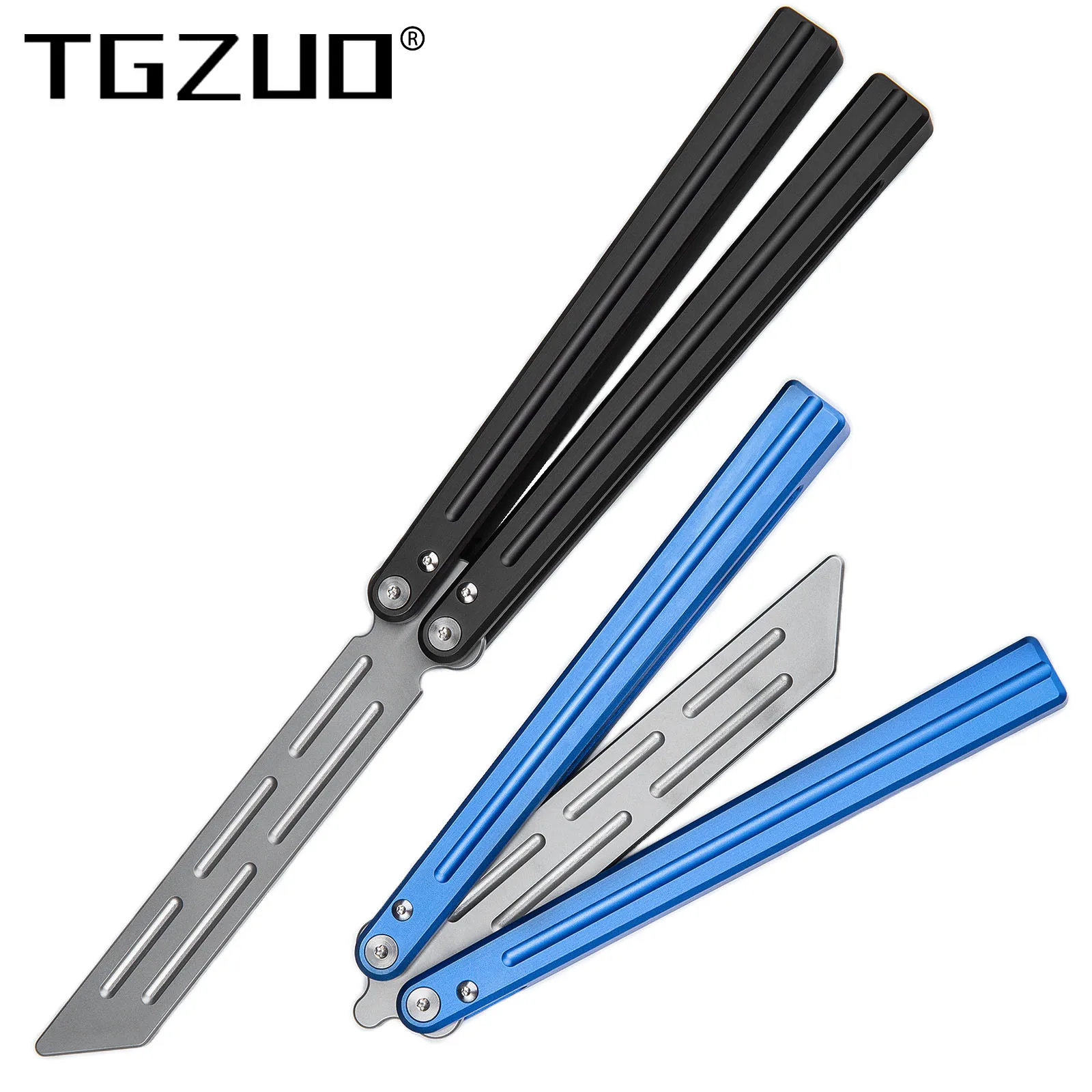 Butterfly Training Knife Bearing EDC Knife Aluminum Handle Outdoor Portable Multifunction Tools