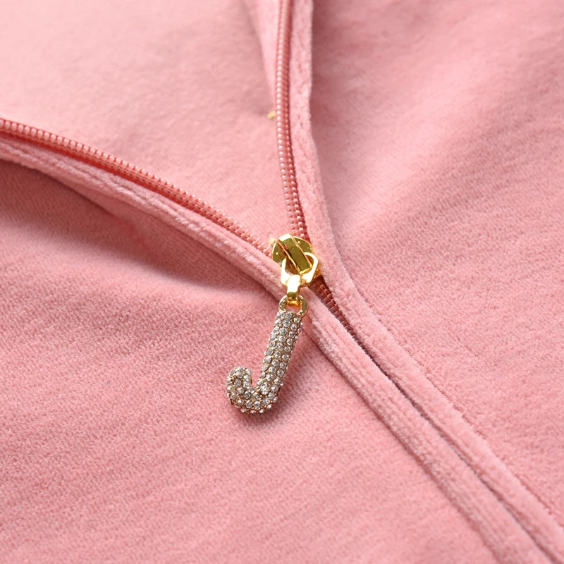 New Fashion Tracksuit Women Velvet Juicy Tracksuit Velours Track Suit Two Piece Set Sweatsuits For Women Pants Stes