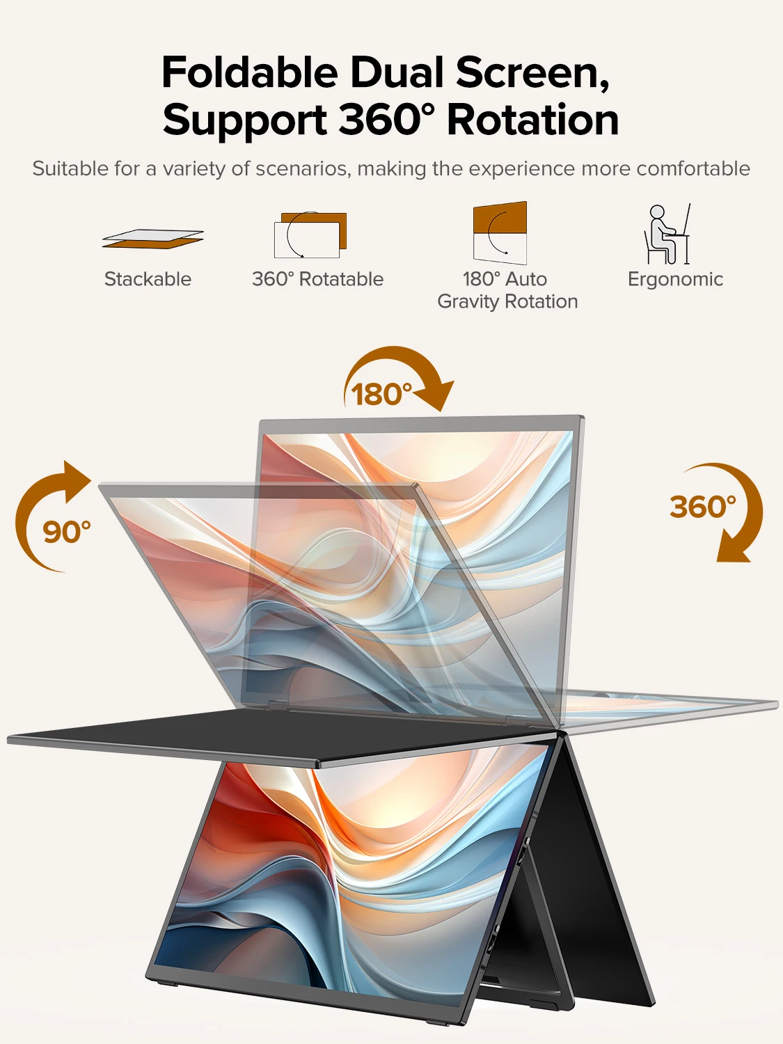 UPERFECT UStation  Delta 15.6ġ ٿ뵵 360 ̽  ޴  ÷ ĵ ޴ ־ ̹ ʿ  VESA OSD Ʈ PC Macbook Wind