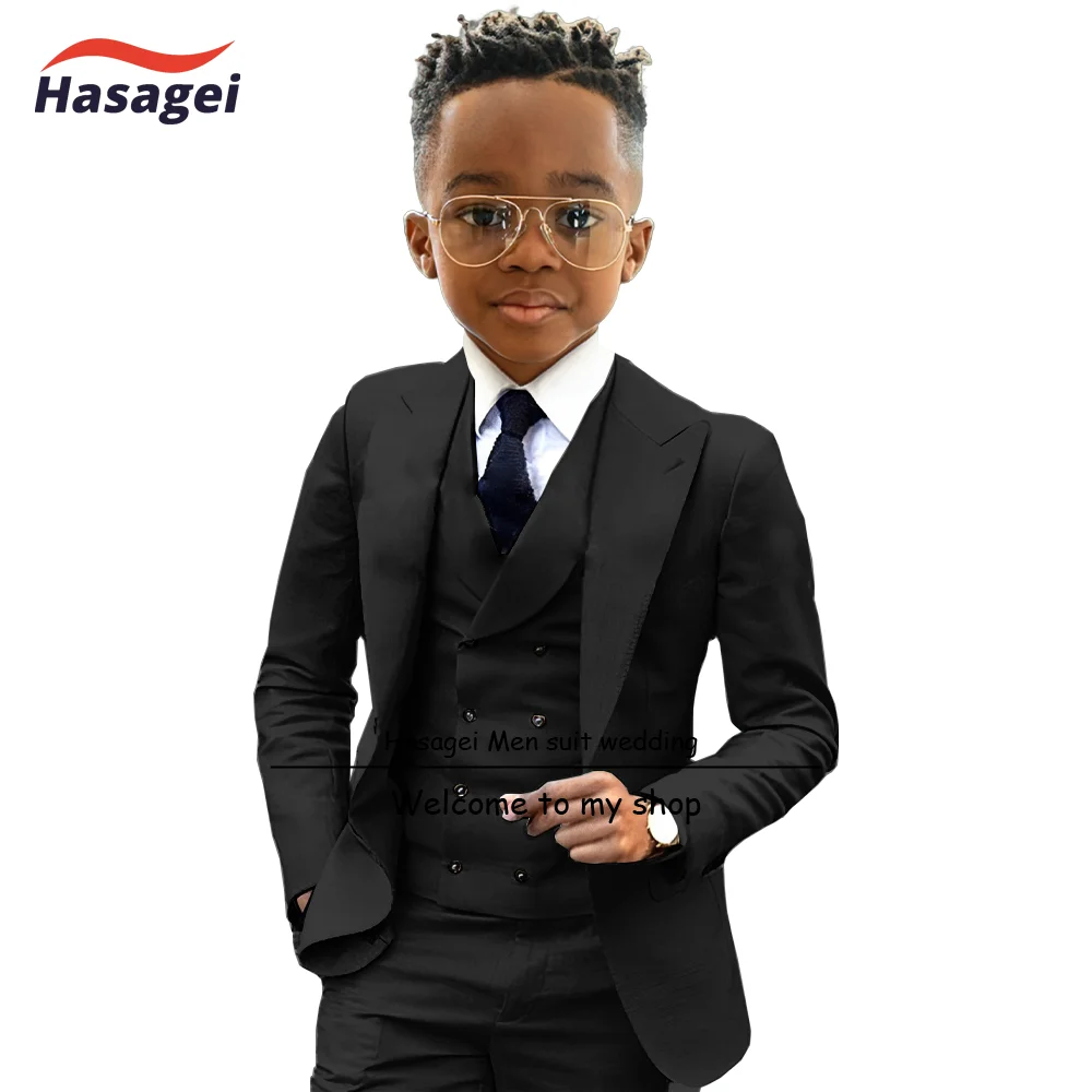 Kids Blazer Pants Vest 3 Piece Set Party Wedding Boys Tuxedo 2-16 Years Old Festival Blazer boys formal suit set
