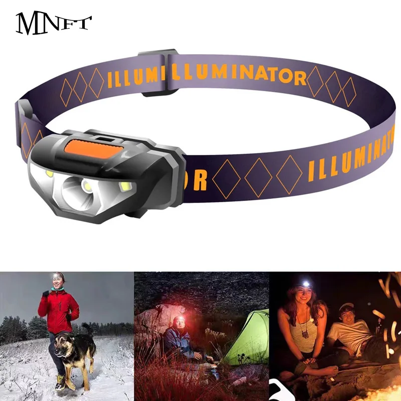 MNFT 1Pcs Outdoor Sport Notfall Scheinwerfer LED Weiß Licht Scheinwerfer für Angeln Camping