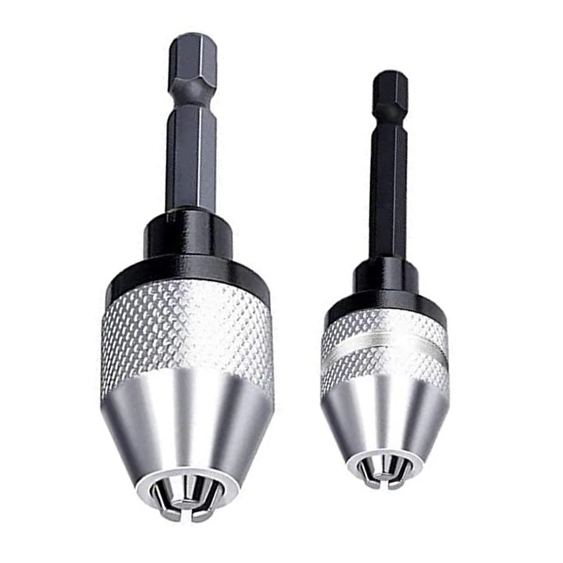wood router table Hot 2 Pcs Hex Shank Keyless Drill Chuck 1/4 Inch Fast Change Adapter Converter Drill Adapter (0.3Mm-3.6Mm 0.3Mm-6.5Mm) best router for woodworking