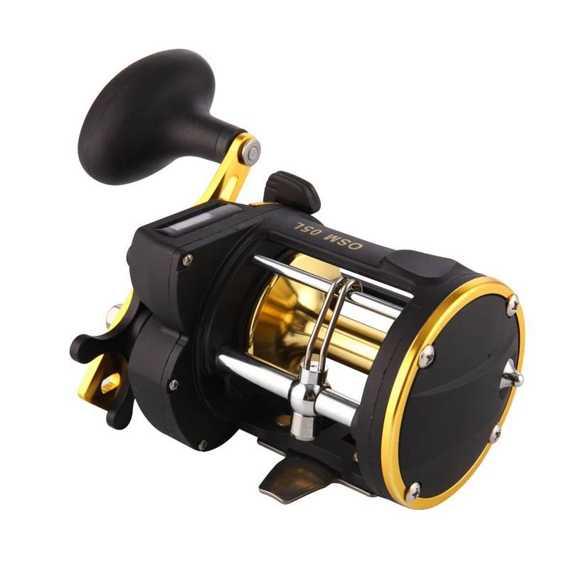 

AU05 -With Counter Drum Boat Fishing Iron Plate Wheel All-Metal Sea Fishing Trolling Reel Deep Sea Fishing Line Wheel