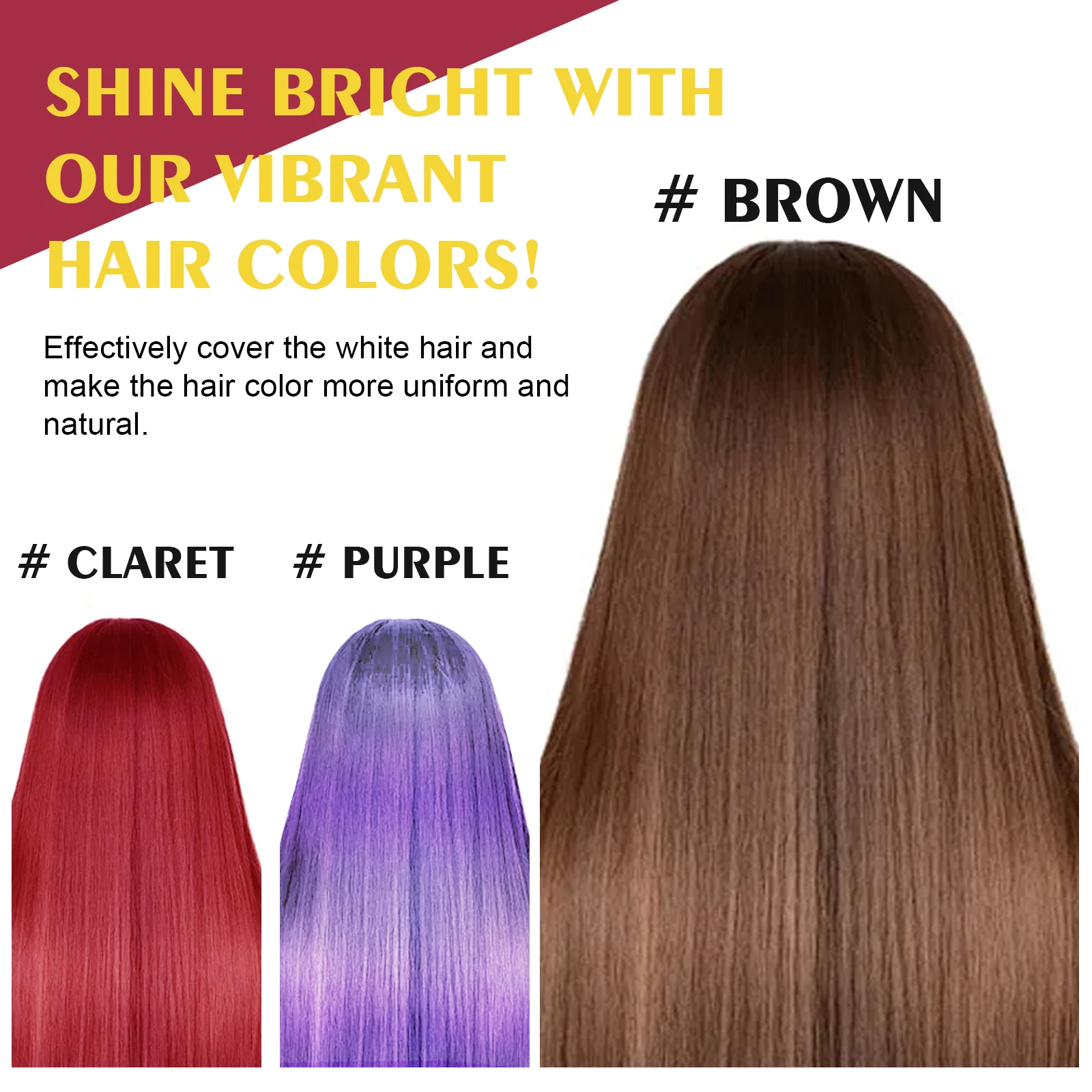 3-in-1 Hair Dye Shampoo - Nourishing Black Hair Color  Repair
