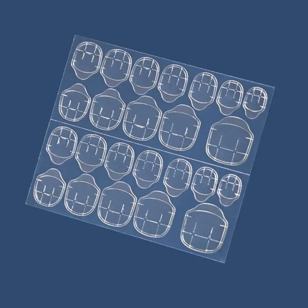Description Picture 3 of item10Sheets False Nail Glue Sticker DIY Fake Nails Tips Double Side Clear Jelly Gel Sticker Tape Glue Press On Nails Manicure Tools