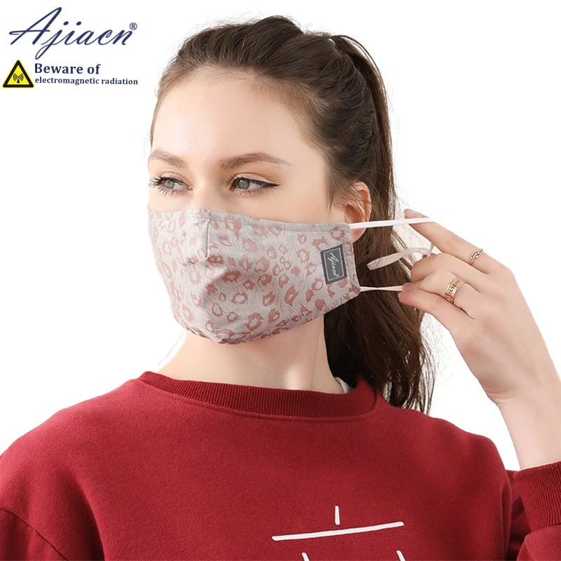 Recommend anti-radiation 50% silver fiber fabric mask prevent smog, reject bacteria Electromagnetic radiation shielding mask