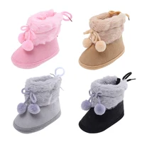 Winter Newborn Baby Cotton Booties Non-Slip Sole Toddler Boy Girl First Walkers Infant Warm Shoes Boots Rubber Non-slip Boots 3