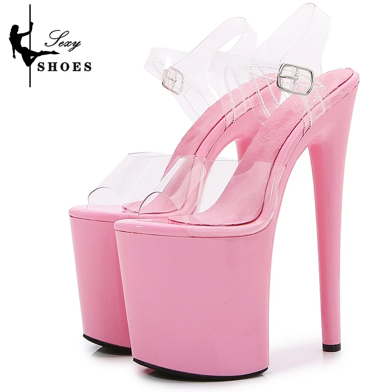 Zapatos Mujer 8Inch Fetish Sandals 20cm Thin Heels Open Toe Pumps Platform Women Stiletto Walking Show Model High-Heeled Shoes