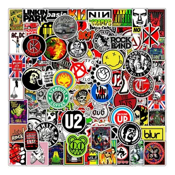 100 adesivi rock classici adesivi fai da te scrapbooking telefono bagagli skateboard decalcomanie impermeabili
