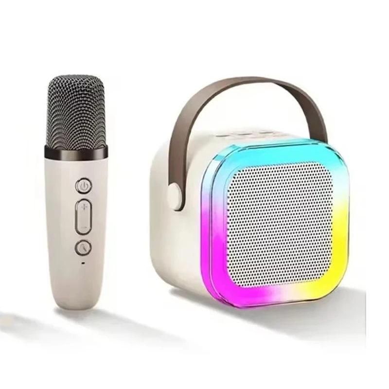 K12 Karaoke Machine Portable Bluetooth 5.0 PA Speaker System with 1-2 Wireless Microphones Home Family Singing Children's Gifts 9