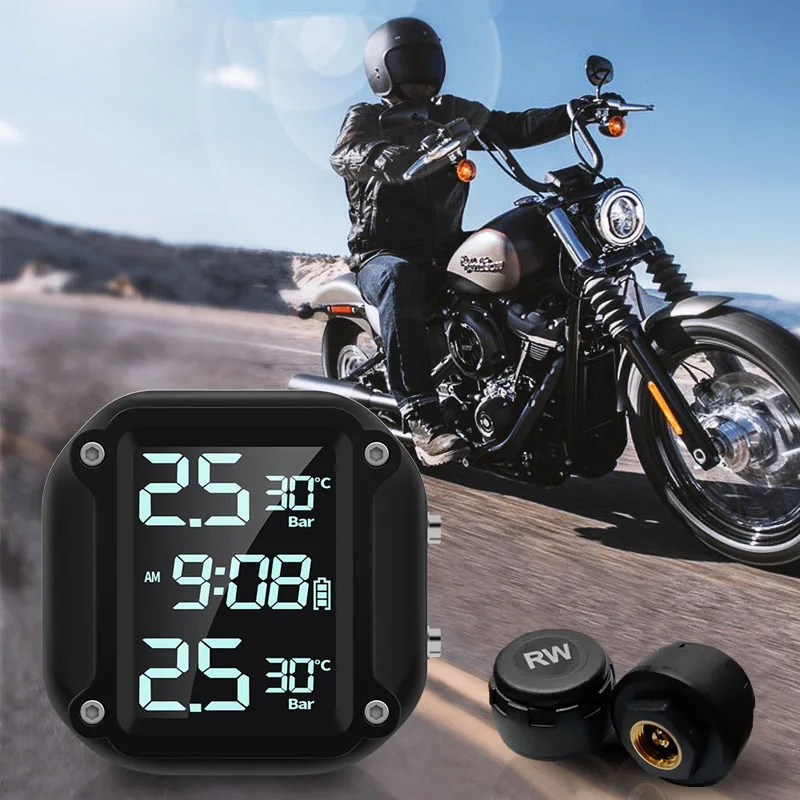 M5 Combination motorcycle tire pressure monitor digital display external wireless detector motorcycle tire pressure monitor