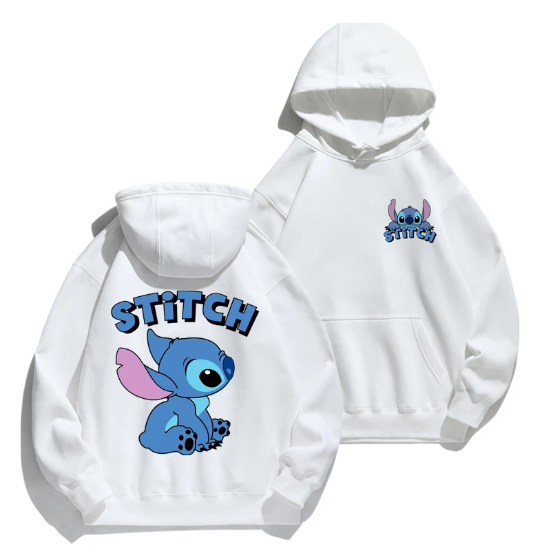 Stitch Hoodie Autumn/Winter Hoodie European and American Cartoon Anime Hoodie Loose Clothes Couple's Hoodie Coat 4
