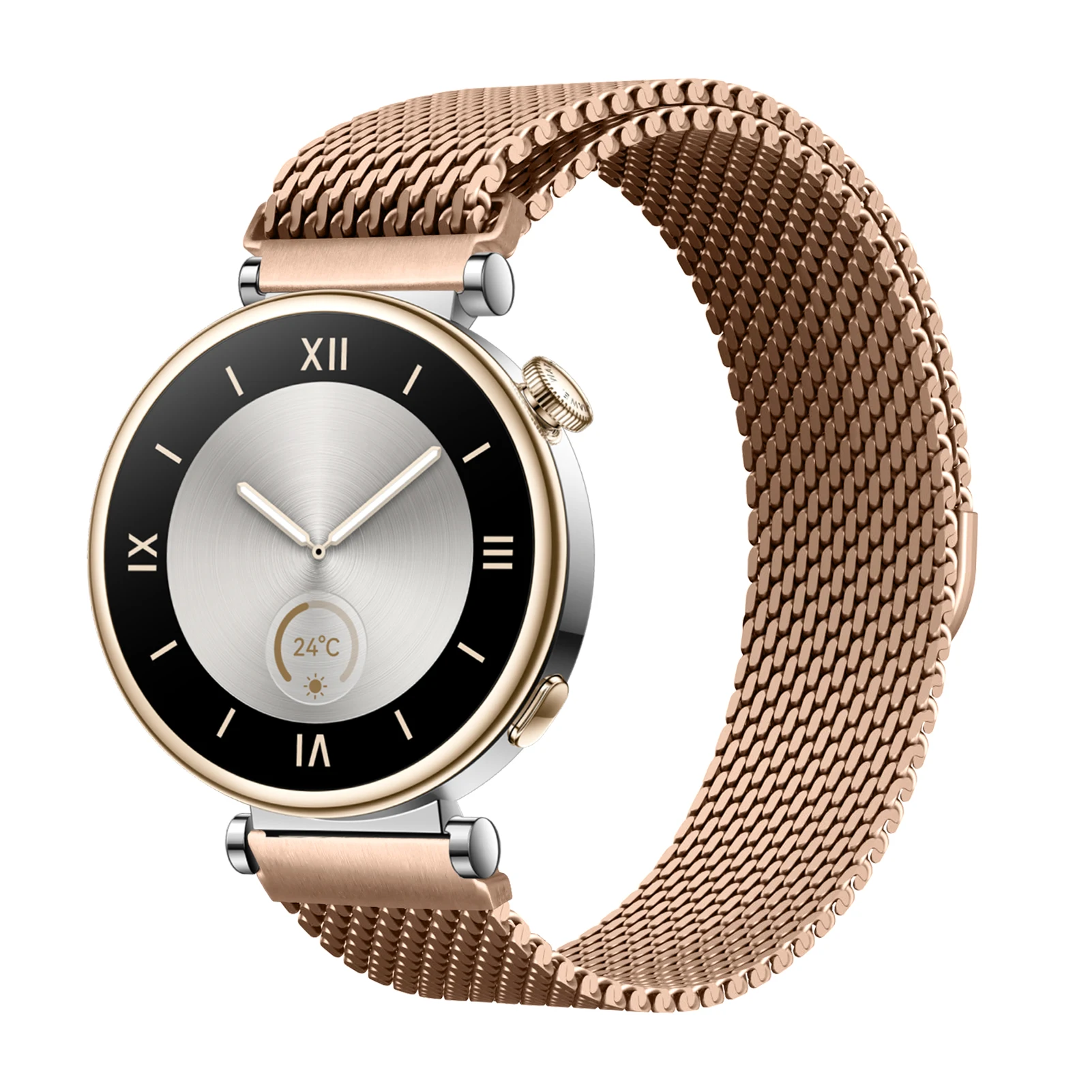 Sleek Milanese Mesh Metal Bracelet Strap, 18mm/22mm,