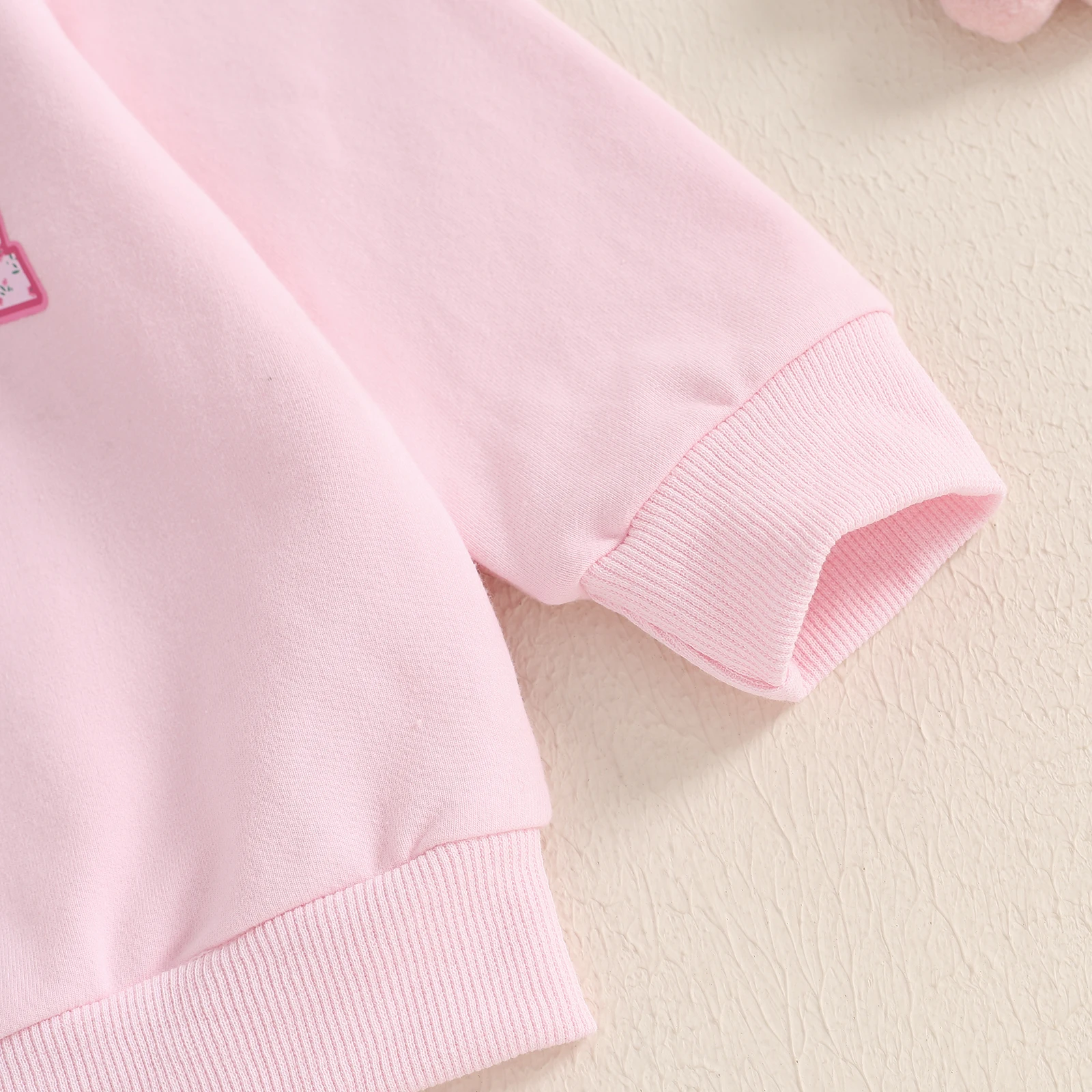 Citgeett Autumn Family Matching Kids Girls Sweatshirt Long Sleeve Letter Bow Print Pullover Mom Pink Fall Clothes 5