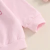 Citgeett Autumn Family Matching Kids Girls Sweatshirt Long Sleeve Letter Bow Print Pullover Mom Pink Fall Clothes 5