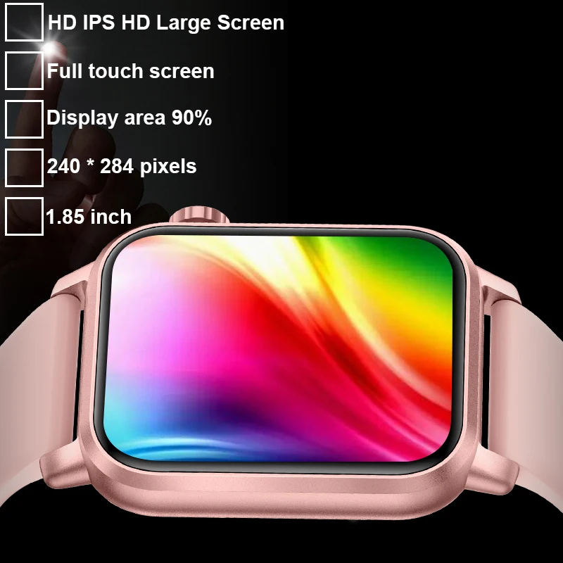 60Hz High Brush Smart Watch Man Bluetooth Call Sports Fitness Tracker IP68 Waterproof Bracelet Women Smartwatch For Android IOS