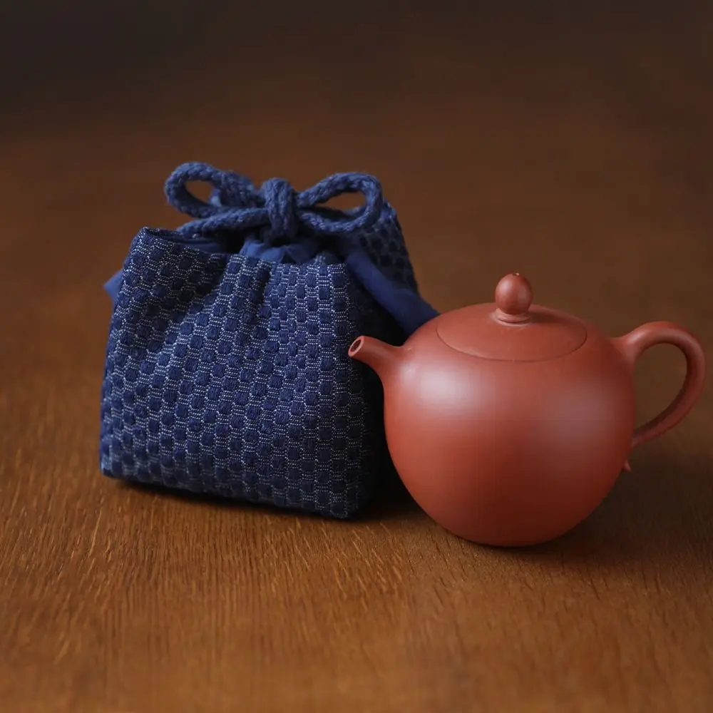 Chinese Style Teapot Cup Cotton Protect Cloth Bags Dustproof Breakage-proof Teacup Drawstring Cloth Pouch Practical Portable
