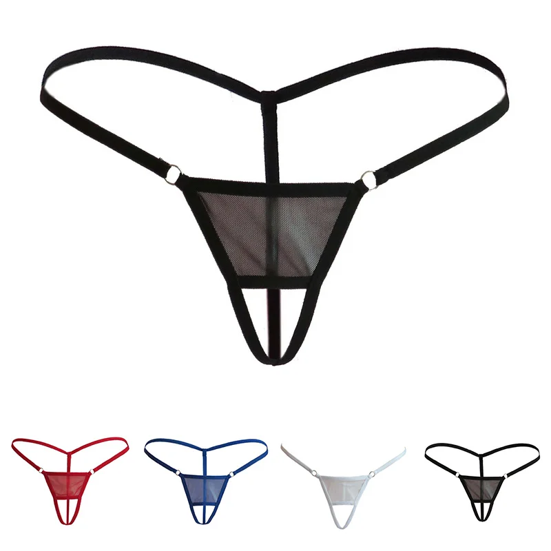 Sexy Gay Underwear Mens Crotchless Jock Strap Thongs Fashion Lingerie Low Rise Panties Sexy Underpant Hollow Thongs G-String