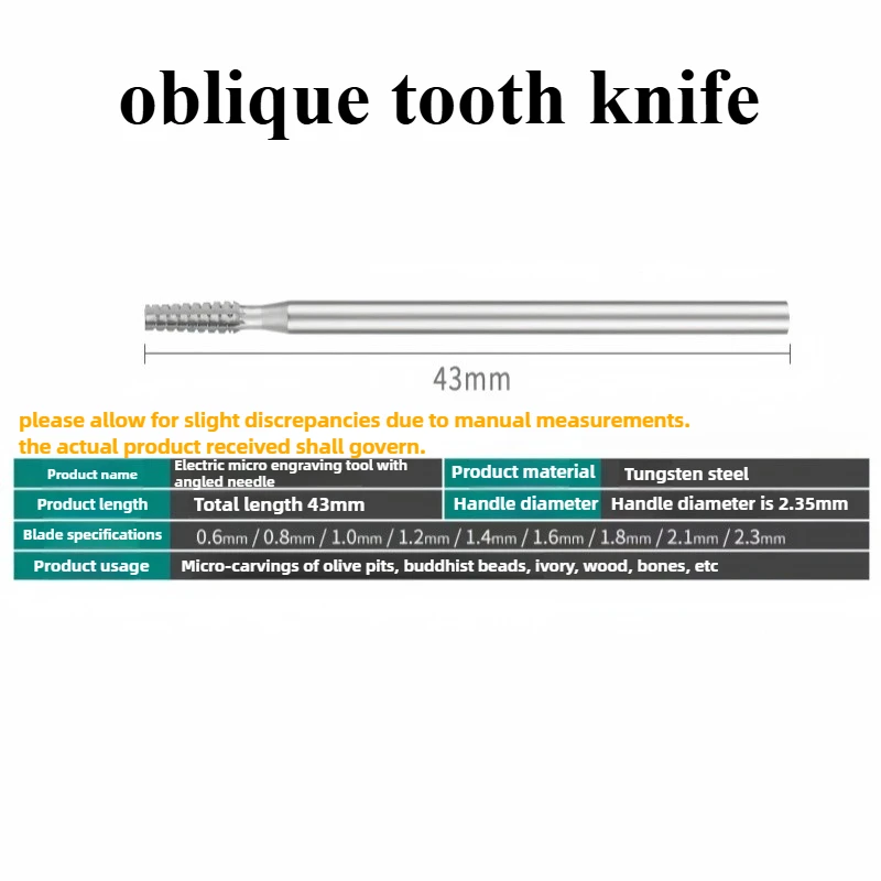 6종 금속 보석 조각 연마 밀링 커터 보석 제작 조각 비트 버 도구 (보석공, 금세공 도구용)