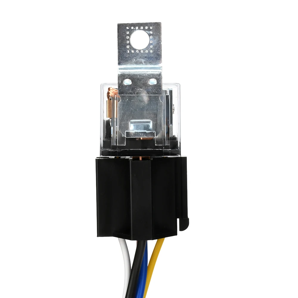 DC 12V 24V Wasserdichtes Automobilrelais JD1914/JD2914 80A 4-polig 5-polig Automobilrelais-Modul Doppelkontakt Kupferstift mit Sockel – Detail 6