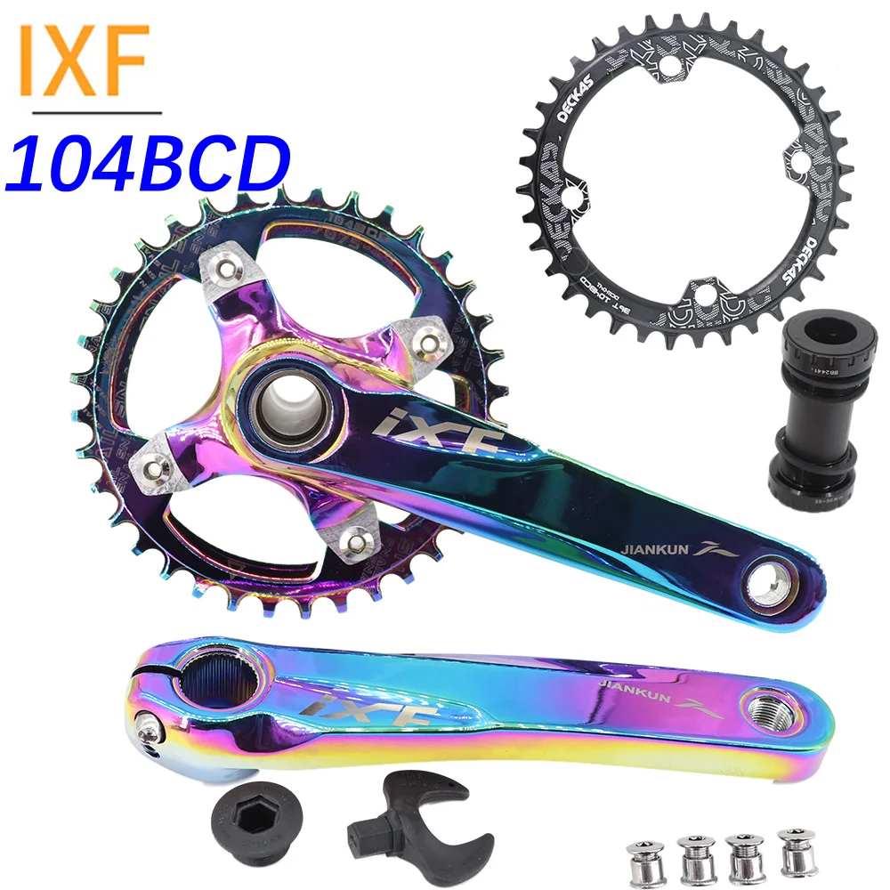 IXF MTB Road Bicycle Crankset 170mm BCD 104mm Bottom Bracket Chianring Chainset 