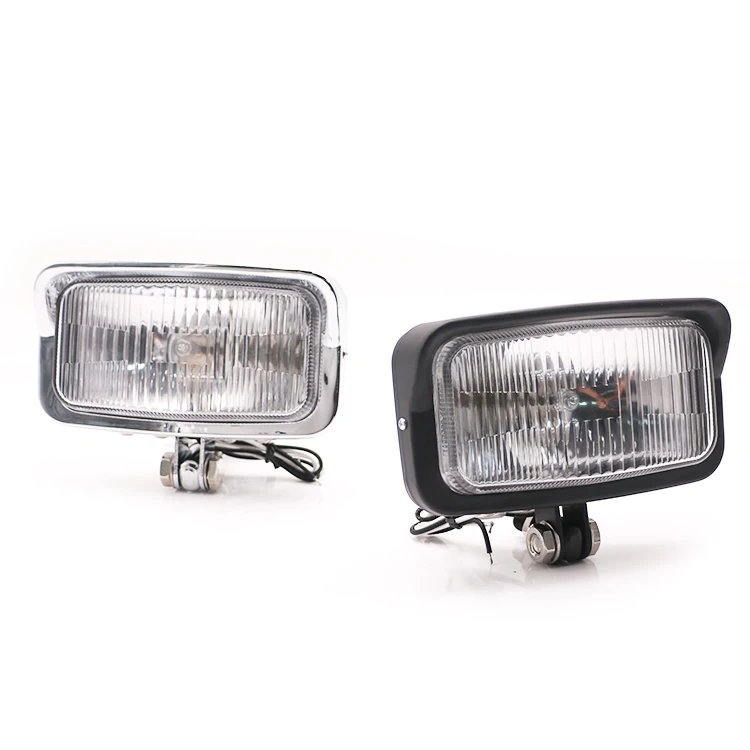 Universal 12v Motorcycle Square Front Headlight Cafe Racer Head Light ...