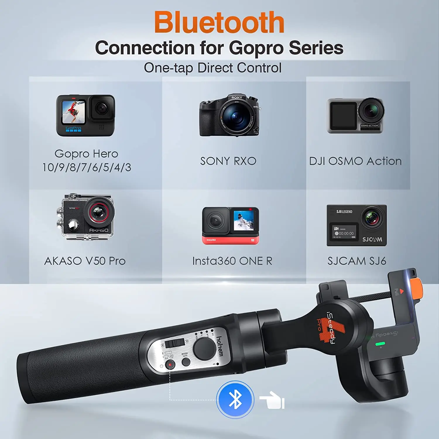 3 Gimbal Stabilizer GoPro 10 9 8 7 6 5 Insta360 One R DJI OSMO Handheld Gimbal Hohem ISteady Pro 4 Pro 3