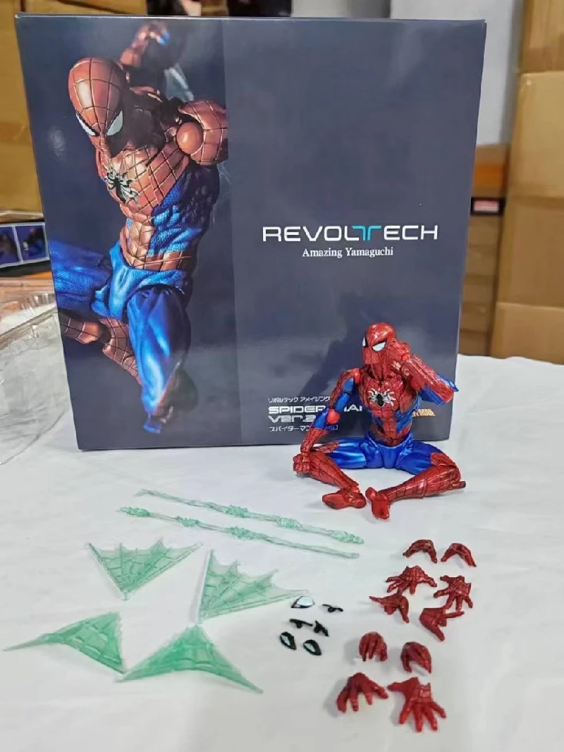 16Cm Spider-Man Action Figure Kaiyodo 2.0 Revoltech Incredibile Yamaguchi Mk4 Peter Parker Collezione Anime Figurine Modello Giocattoli Regalo