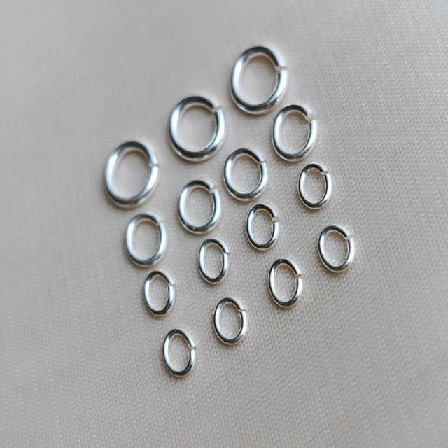 Wholesale 20pcs/lot 3 4 5 6 mm 925 Sterling Silver Jump Rings Split Rings  Connectors