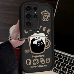 Charming Coffee Cat Phone Case Cover - Galaxy A25 4G (3)