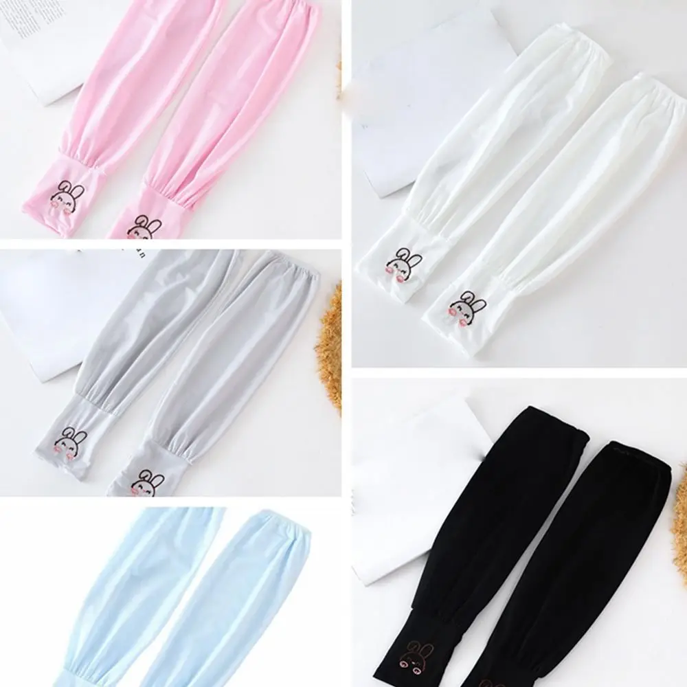 Quick Drying Rabbit Arm Sleeves Breathable Sun Protection Arm Cover Sunscreen Sleeves Thin Anti-UV Ice Silk Sleeves Sports