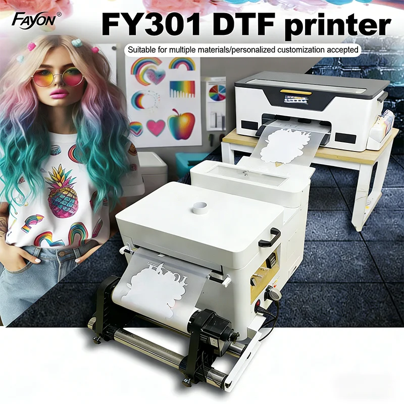 저렴한 가격 맞춤 의류 섬유 A3 DTF 프린터 XP600 사용이 쉬운 파우더 쉐이커 시스템 소규모 비즈니스 스타트업용