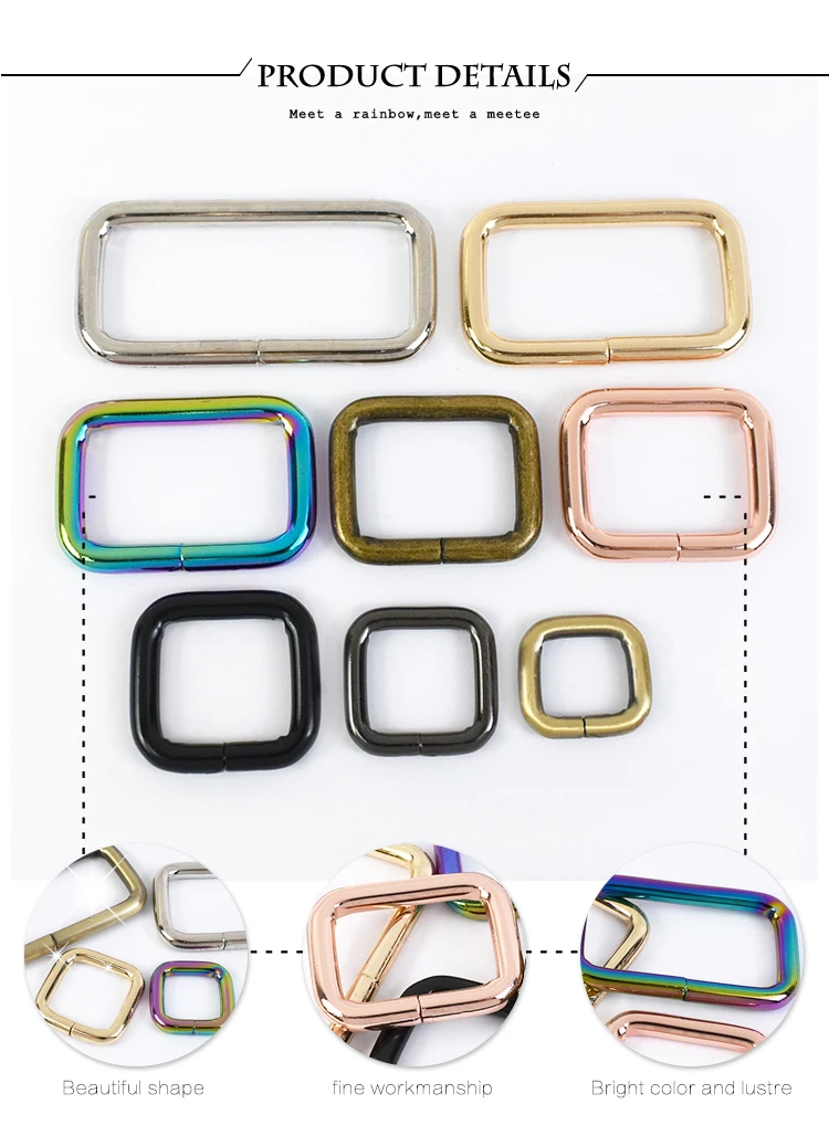 5Pcs Deepeel 13-50mm Metal Ring Buckles for Bags Straps Webbing Belt Connect Clasps Dog Collar Adjust Loop Hook DIY Accessories