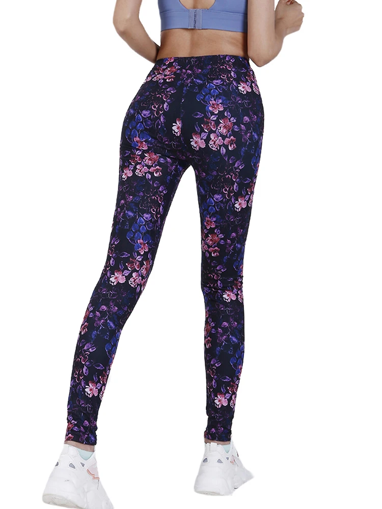 YSDNCHI Summer Flower Printing Leggings Gym Push Up Tights Sports Pencil Pants Women Trousers Fitness Leggins 2022 New