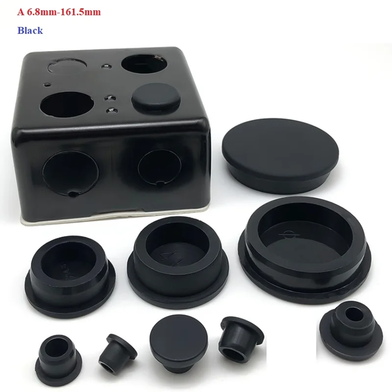 Bore 6.8-161.5mm Silicone Rubber Seal Hole Plugs Hollow Blanking End Cap Dustproof Plug Pipe Inserts T Type Stopper